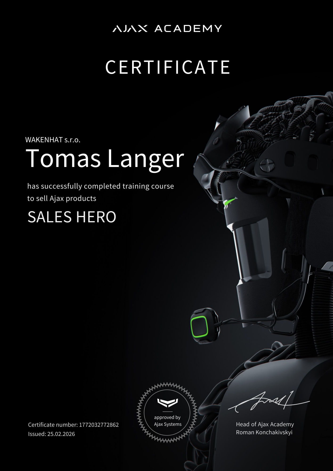 Ajax Superior Jeweller Installer certificate (en). Tomas Langer.pdf